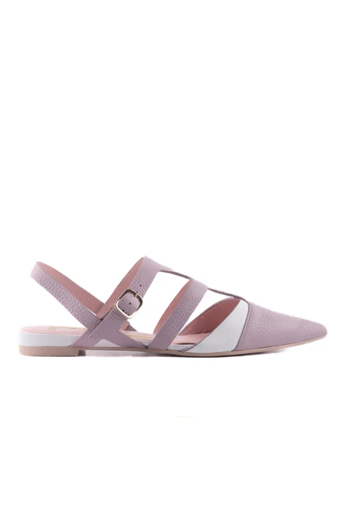 Flats Grainy 6518 blanco/lil