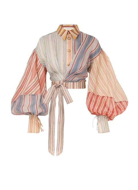 Риза с принт 'Spliced Stripes' Zimmermann — снимка 5