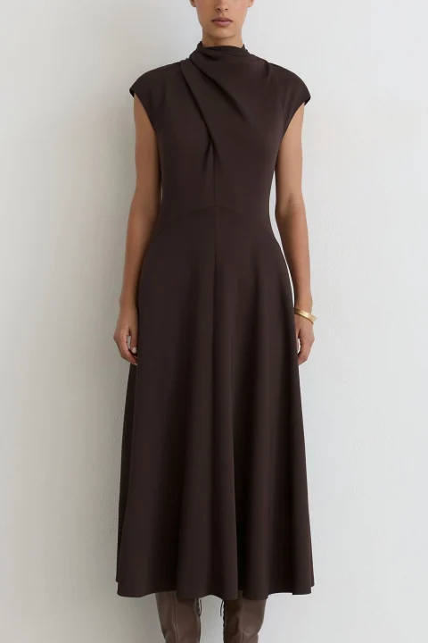 Рокля Alma High Neck Midi 29147964 grape — снимка 2