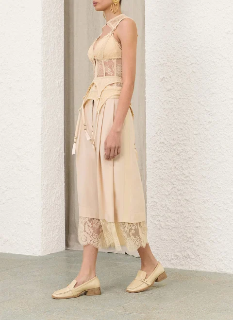 Широк панталон със скъсена дължина 'Valiant Lace Culotte' Zimmermann — снимка 6