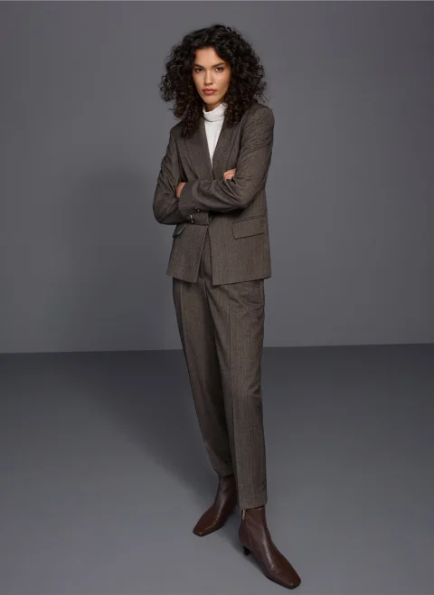 Сако с контрастни шевове Marc Cain Collections — снимка 6