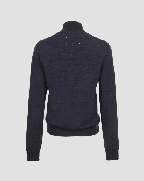Knit Turtleneck in Dark Blue — снимка 2