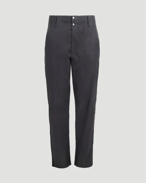 Tapered Tailored Trousers in Black