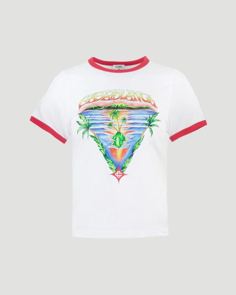 White T-Shirt with Print