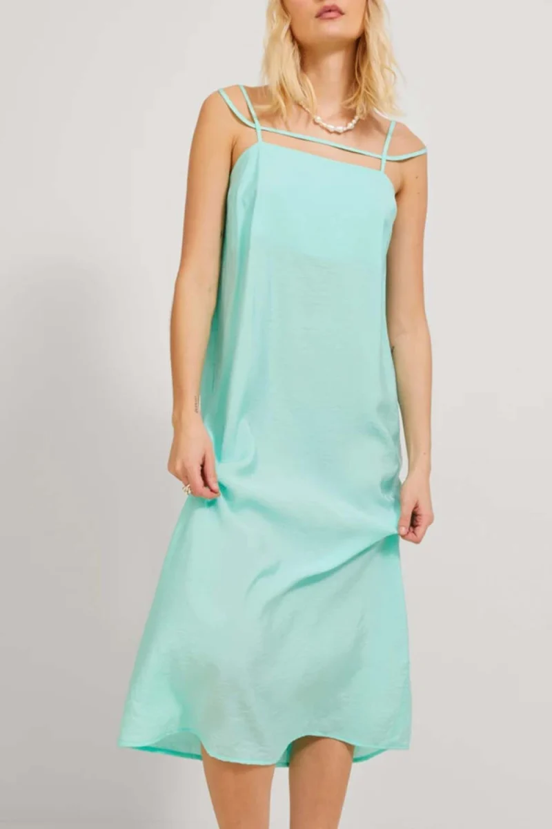 Рокля Jxwillow Long Strap Dress 12235207 13-5313 TCX aruba blue — снимка 2