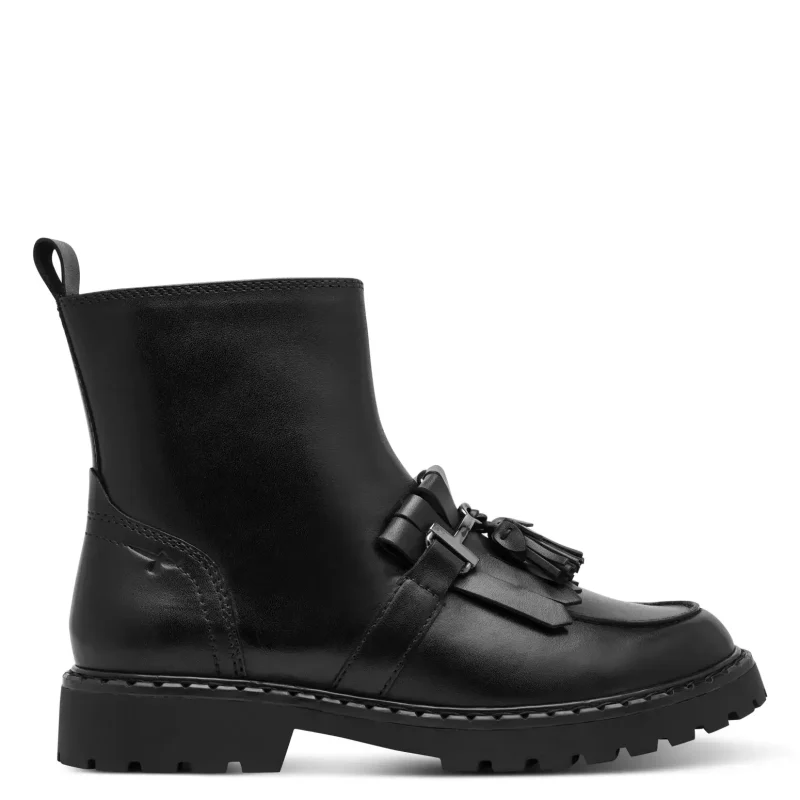 Дамски Равни Боти TAMARIS – 1-25493-47-003 BLACK LEATHER