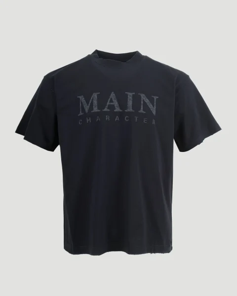 T-Shirt in Faded Black