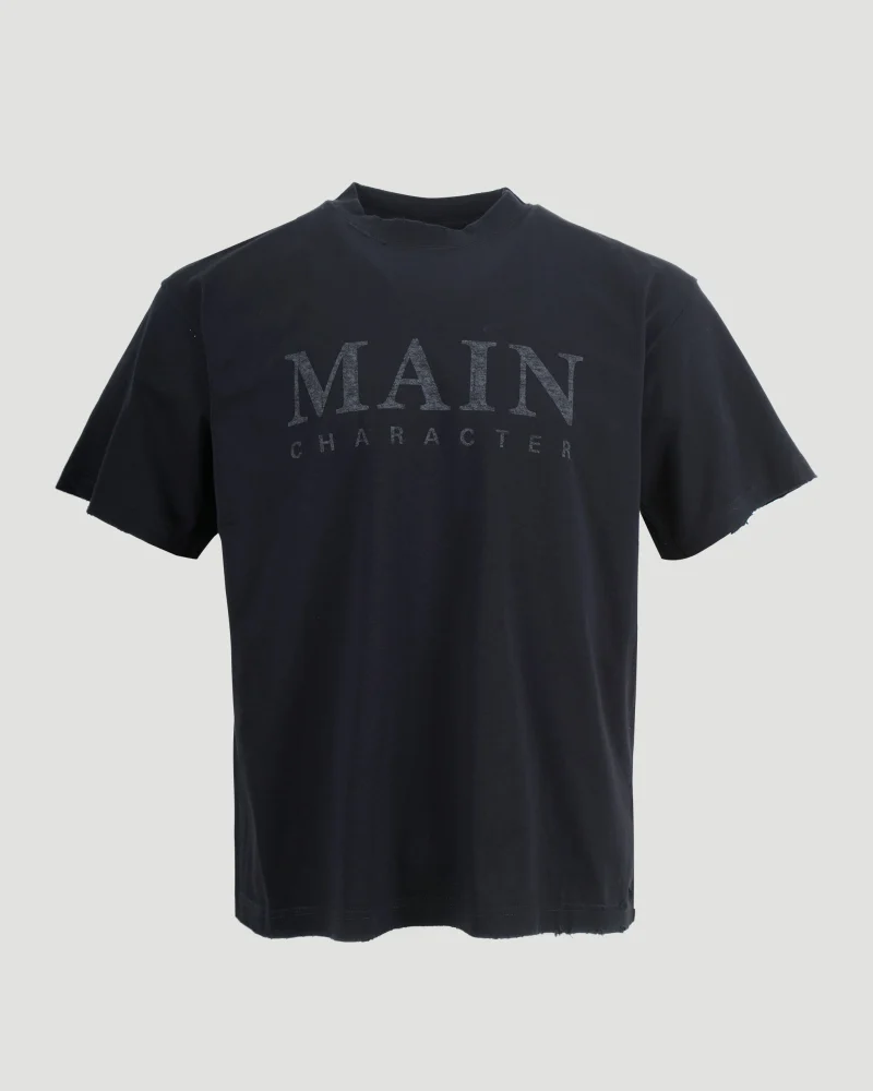T-Shirt in Faded Black