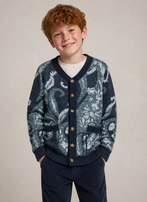 Жилетка с вълна 'Paisley' Etro Kids — снимка 4