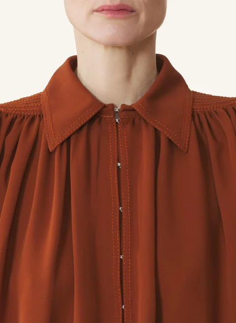 Блуза от копринен жоржет Lanvin — снимка 2