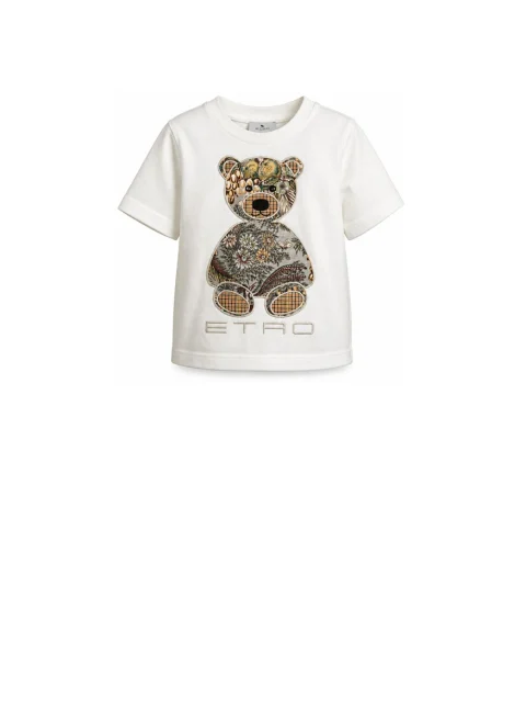 Тишърт с бродерия 'Bear' Etro Kids — снимка 2