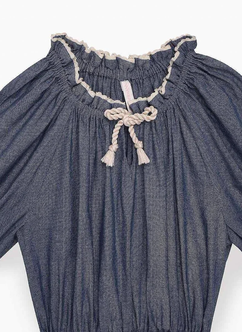 Рокля от памук Zimmermann Kids — снимка 3