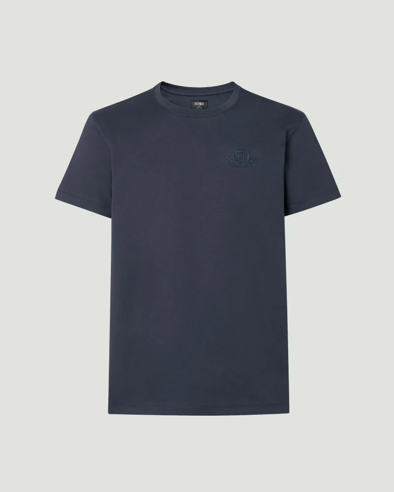 Cotton T-Shirt in Navy Blue