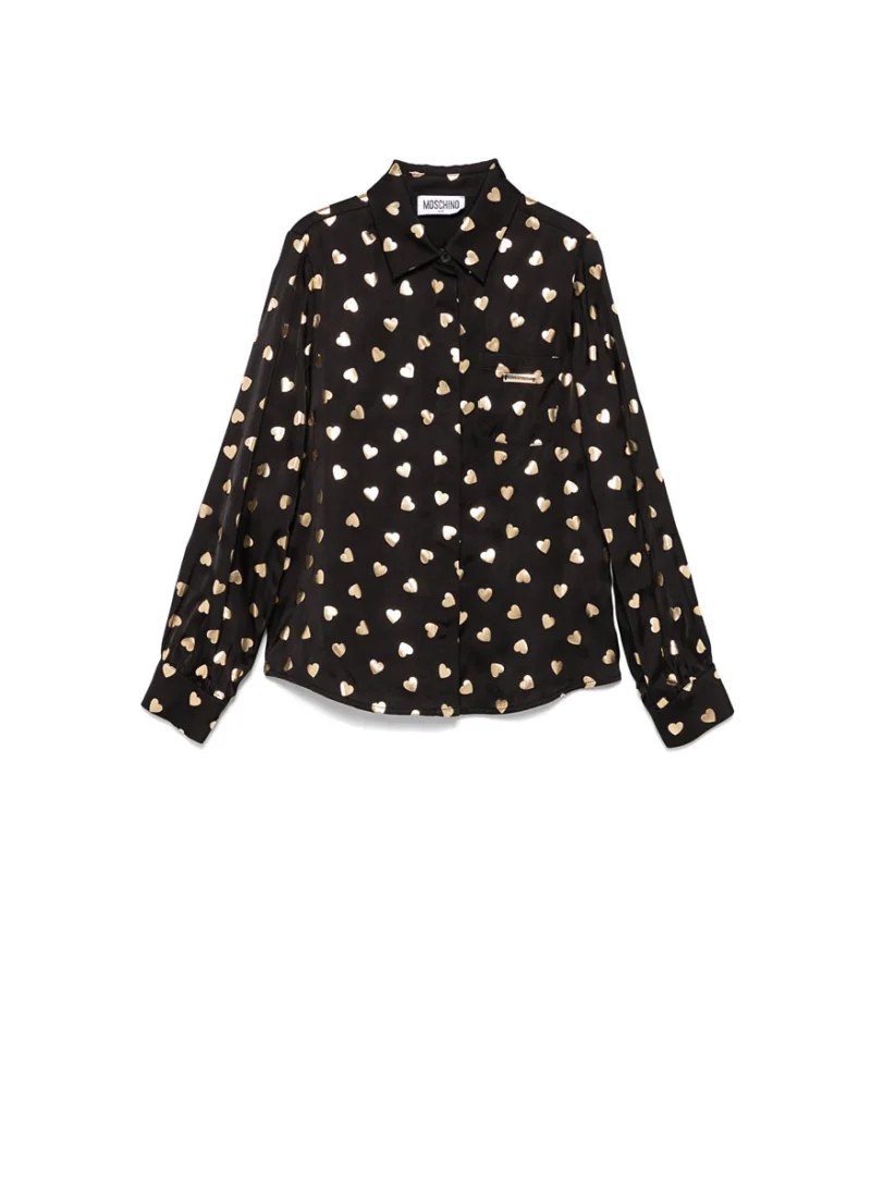 Риза с принт Moschino Kids