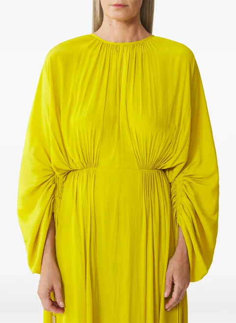 Дълга рокля с набори Lanvin — снимка 4