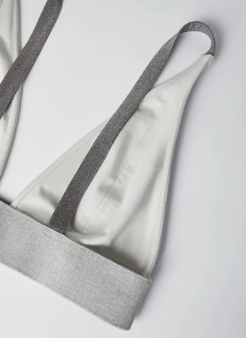 Топ 'Bralette' с монили Brunello Cucinelli — снимка 2