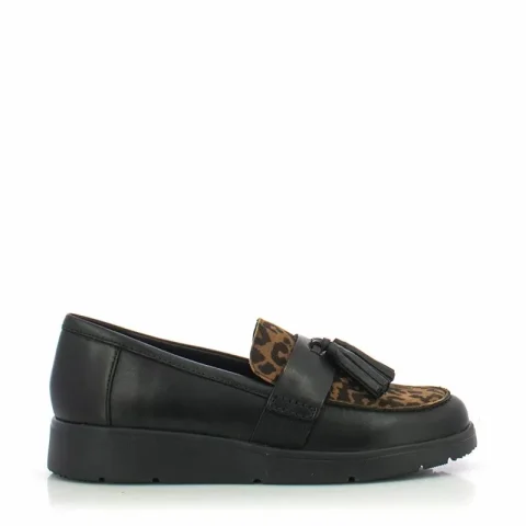 Дамски Мокасини GEOX – D04LCA D ARLARA BLACK/COGNAC