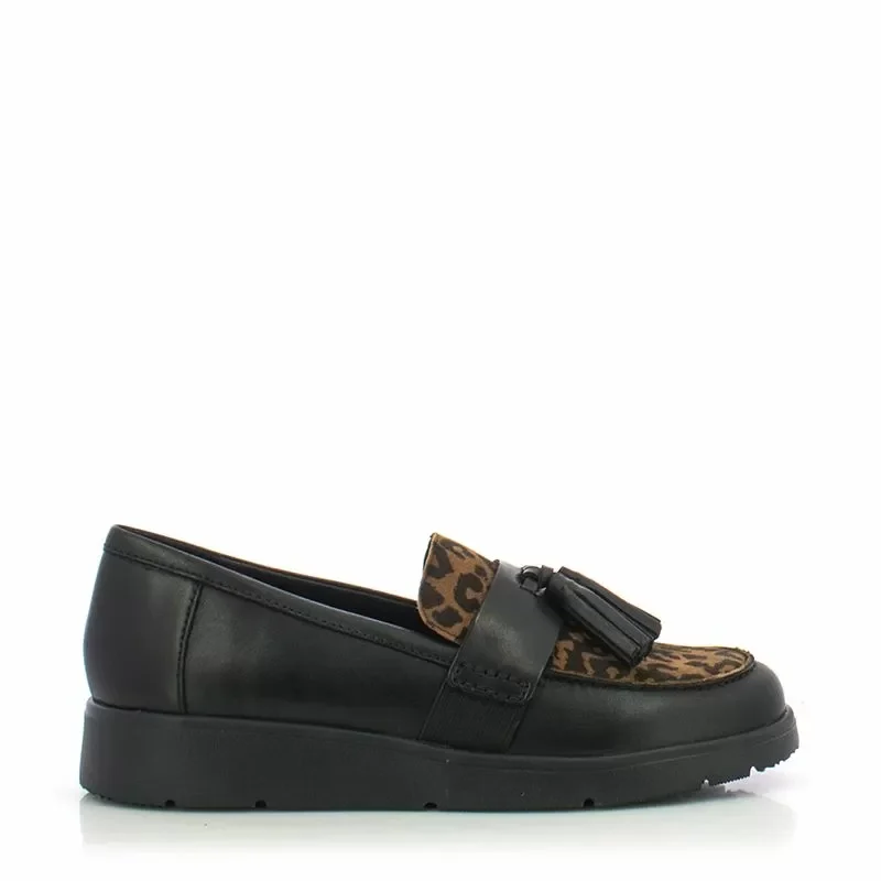 Дамски Мокасини GEOX – D04LCA D ARLARA BLACK/COGNAC