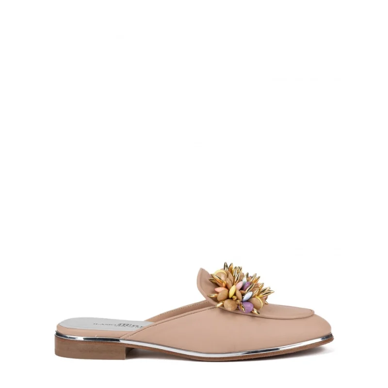 Дамски бежови чехли RENZONI