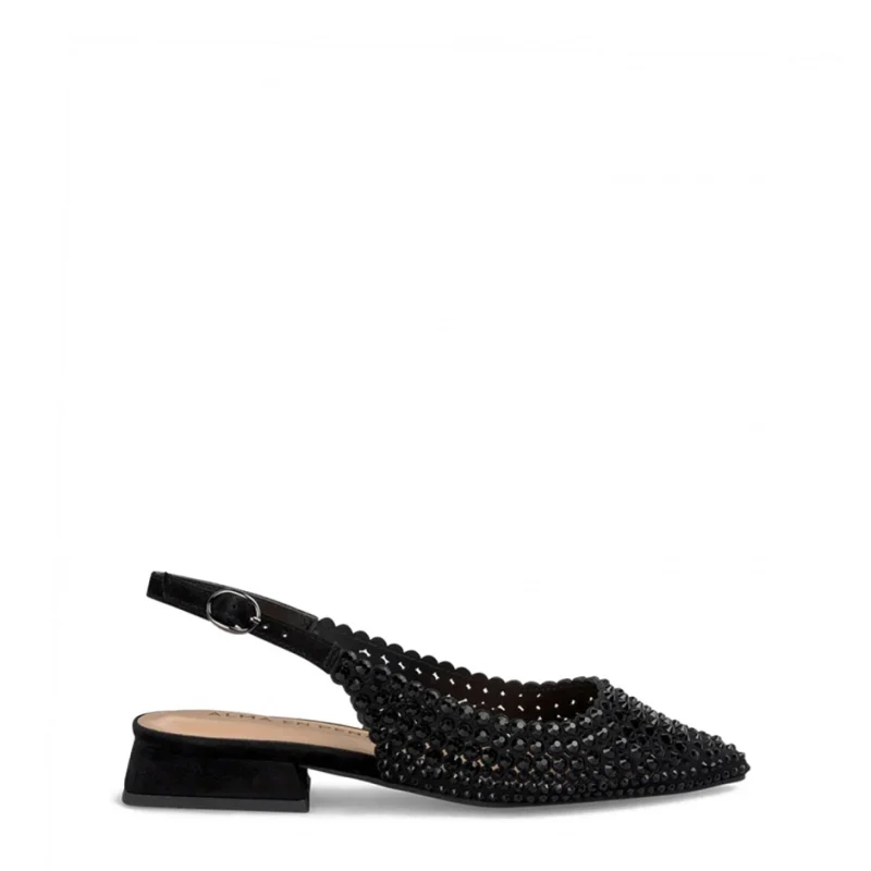 Дамски велурени обувки с кристали Alma En Pena