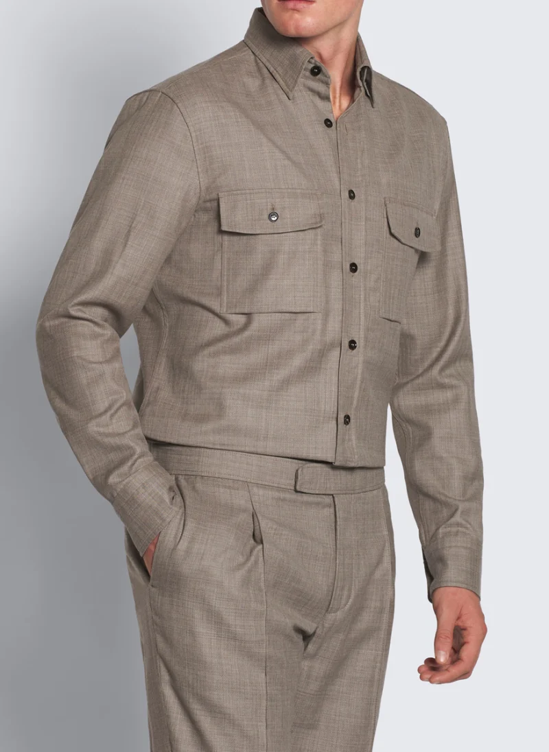 Риза от вълна 'Military style' Brioni