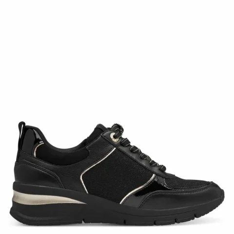 Дамски Сникърс TAMARIS – 1-23721-42-048 BLACK/GOLD — снимка 2