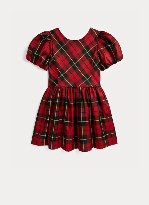 Карирана рокля от тафта Ralph Lauren Kids 7-16 — снимка 4