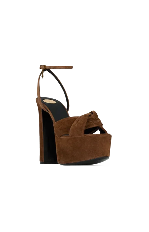 Franciane Platform Sandals in Suede — снимка 4
