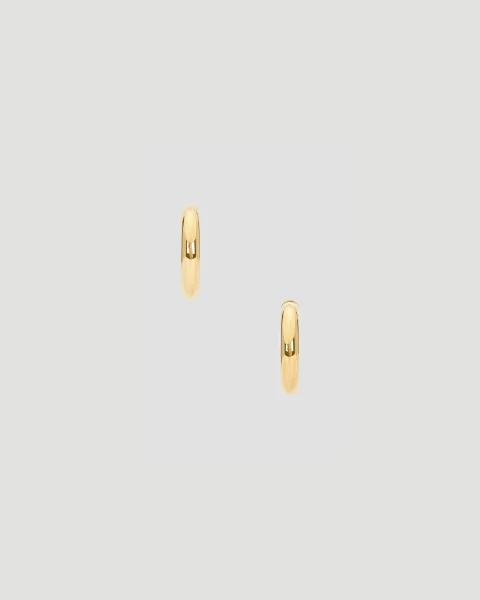 Mini Hoop Earrings in Metal — снимка 3