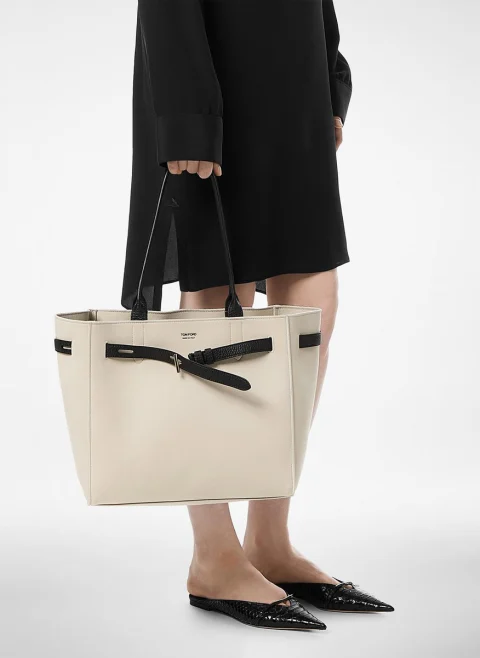 Чанта с контрастни детайли 'Tote' Tom Ford — снимка 4