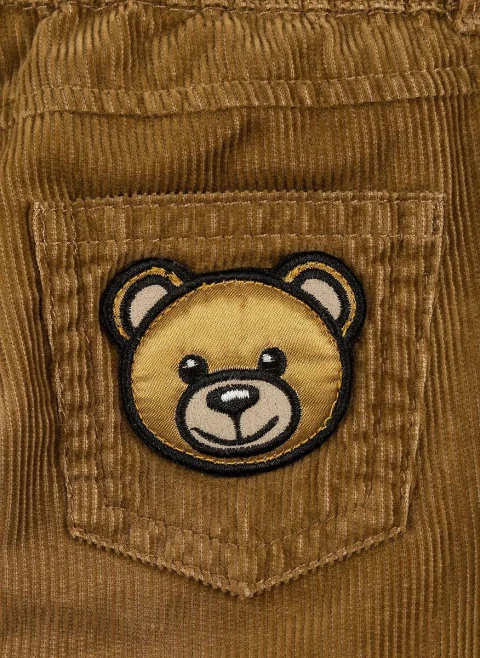 Панталон от рипсено кадифе Moschino Kids — снимка 3