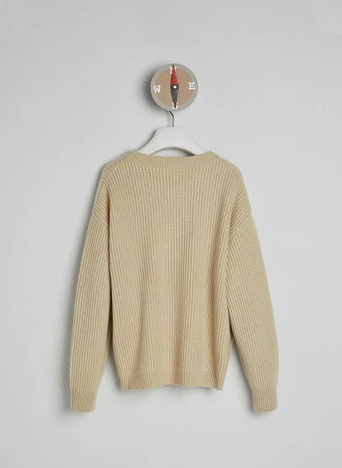 Кашмирен пуловер с копчета Brunello Cucinelli Kids