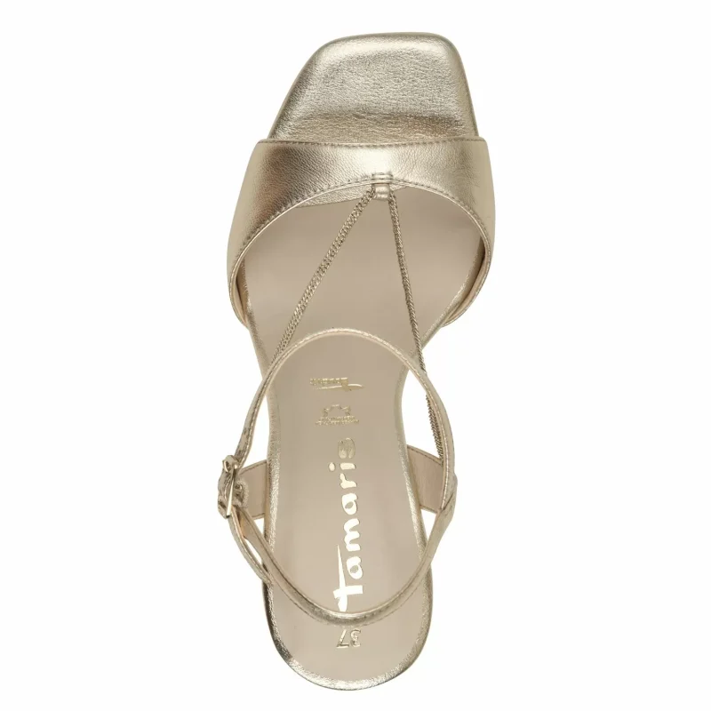 Дамски Сандали На Ток TAMARIS – 1-28004-44-933 LIGHT GOLD — снимка 5