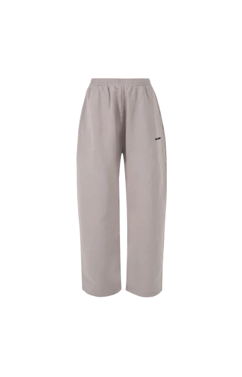 Wide-Leg Sweatpants in Taupe