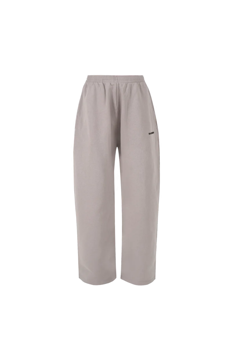 Wide-Leg Sweatpants in Taupe
