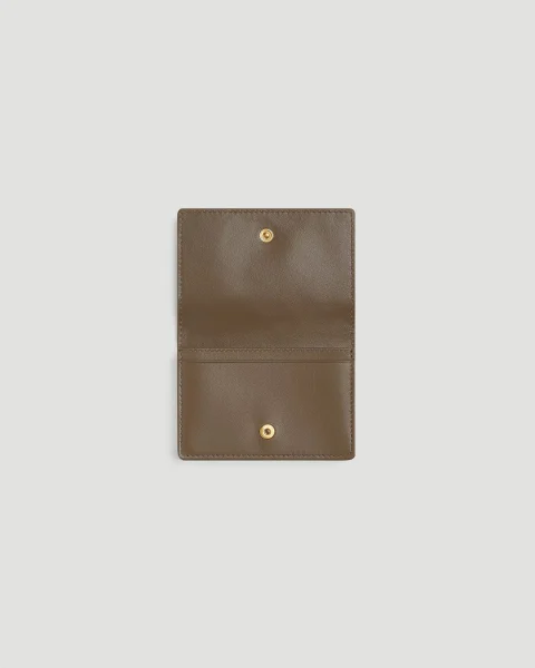 Intrecciato Business Card Case in Pinecone — снимка 2