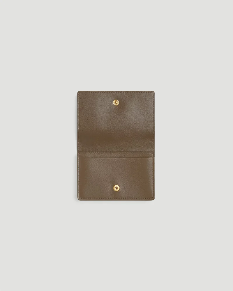 Intrecciato Business Card Case in Pinecone — снимка 2