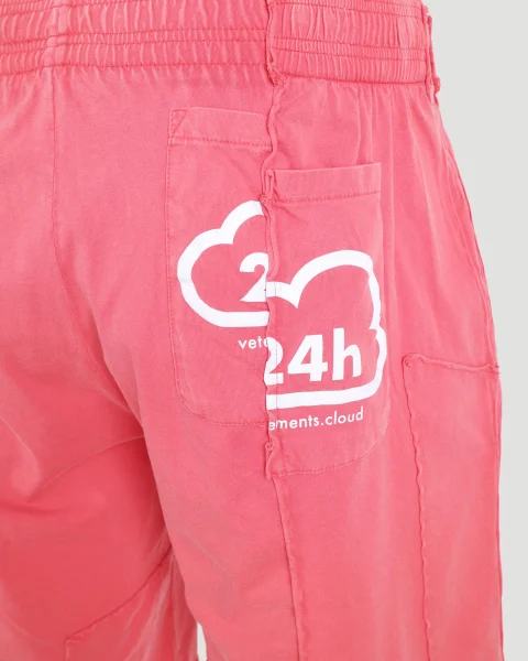 Cotton Track Pants in Washed Red — снимка 2