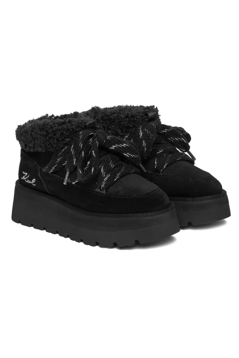 Боти Skylar Lo Pull On KL48632 500-black suede — снимка 2