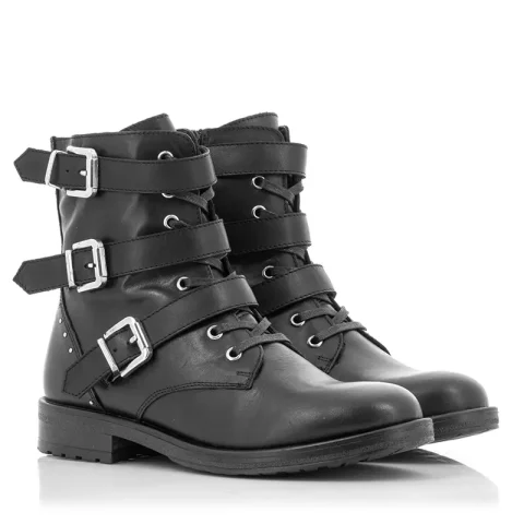 Дамски Равни Боти CARLO FABIANI – TOP 141 BLACK LEATHER — снимка 3