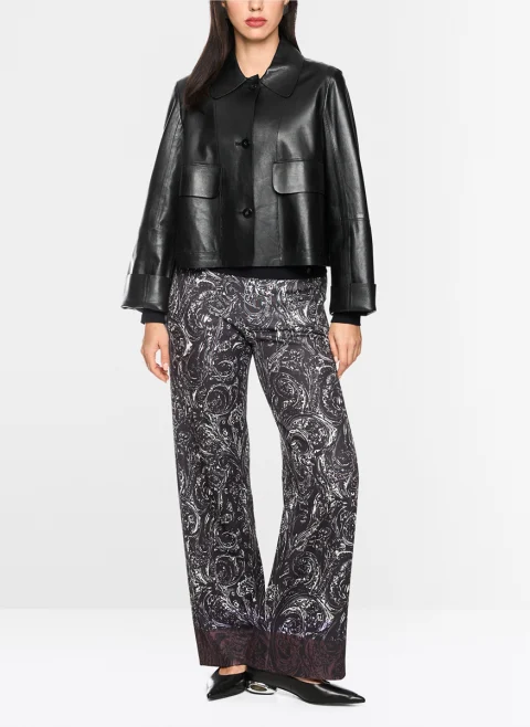 Кожено яке със скъсена дължина Marc Cain Collections — снимка 2