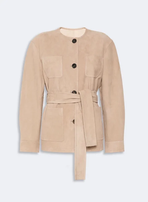 Велурено яке с колан Max Mara Studio Mstboemia — снимка 7
