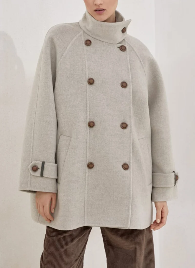 Палто от фина вълна и кашмир Brunello Cucinelli — снимка 4