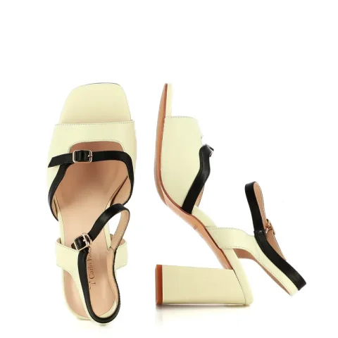 Дамски Сандали На Ток CARLO FABIANI – 5KL736 OFF WHITE — снимка 5