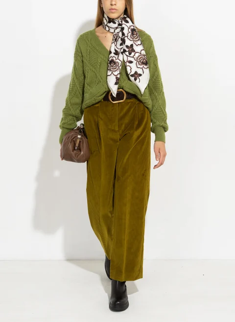 Панталон от рипсено кадифе Weekend Max Mara Ordine — снимка 9