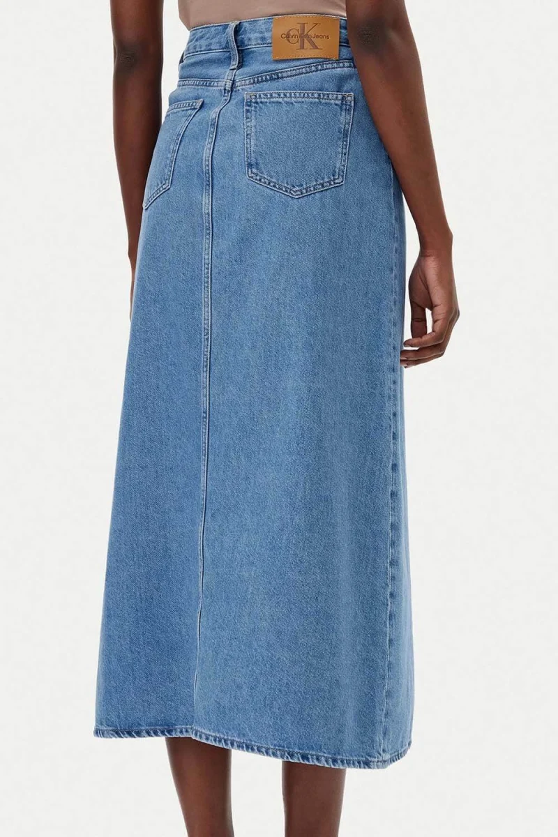 Пола A-Line Maxi Denim Skirt J20J225192 1AANI denim light — снимка 2