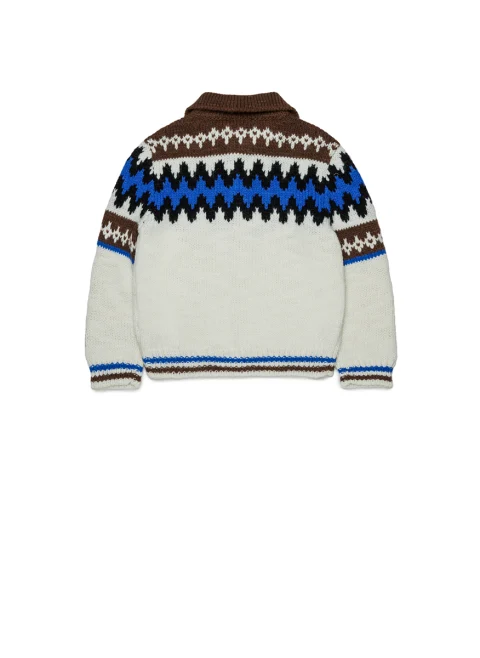 Жилетка с алпака и вълна 'Fair isle' Nº21 Kids — снимка 2