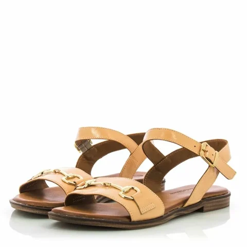 Дамски Равни Сандали CARLO FABIANI – 030-51-2662 SUZZA CAMEL PATENT — снимка 3