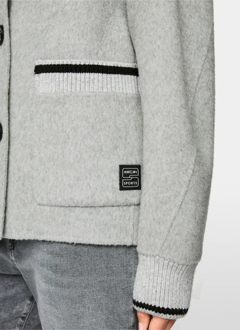 Яке от вълна с контрастни детайли Marc Cain Sports — снимка 5