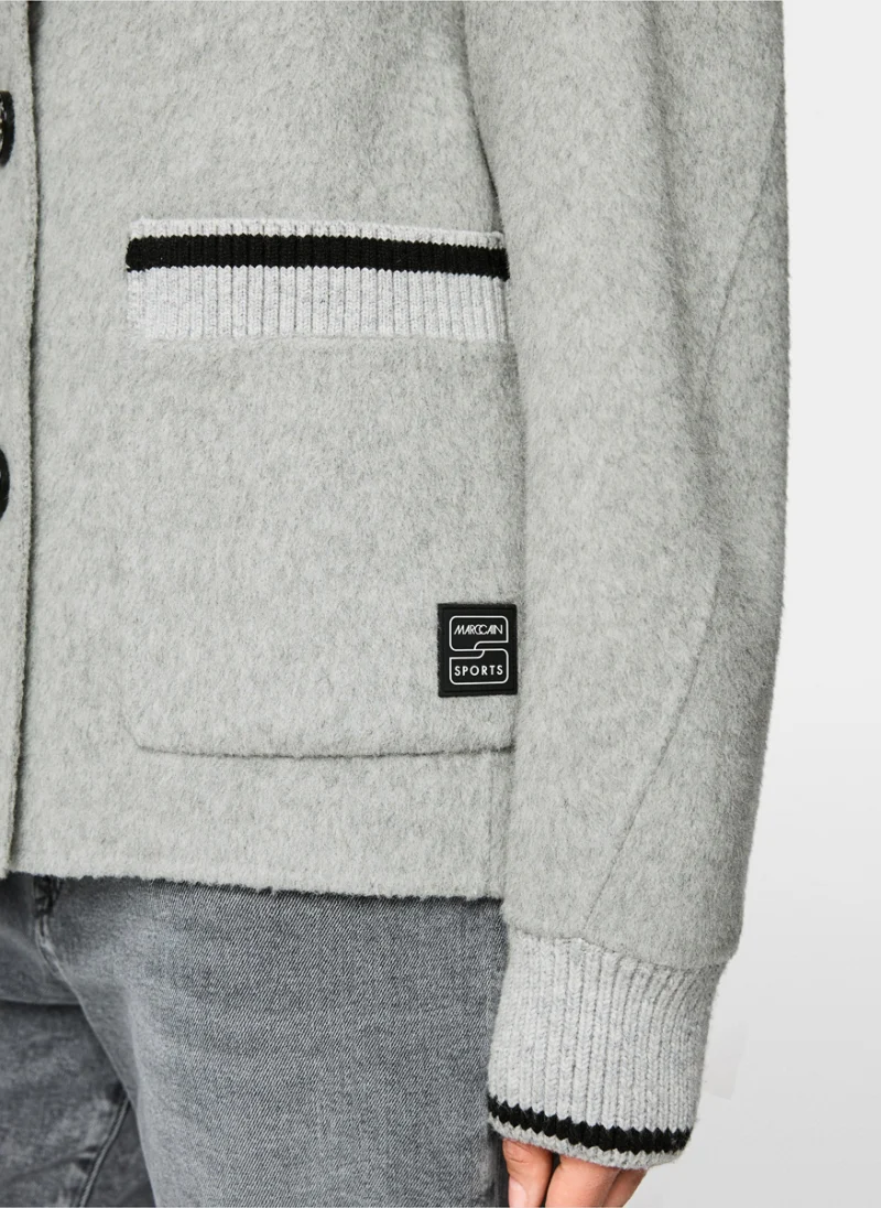 Яке от вълна с контрастни детайли Marc Cain Sports — снимка 5